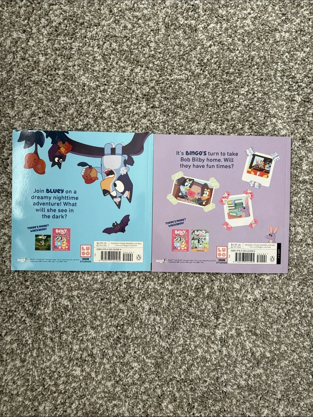 Bluey Kids Book Set - Blue and Light Blue Covers